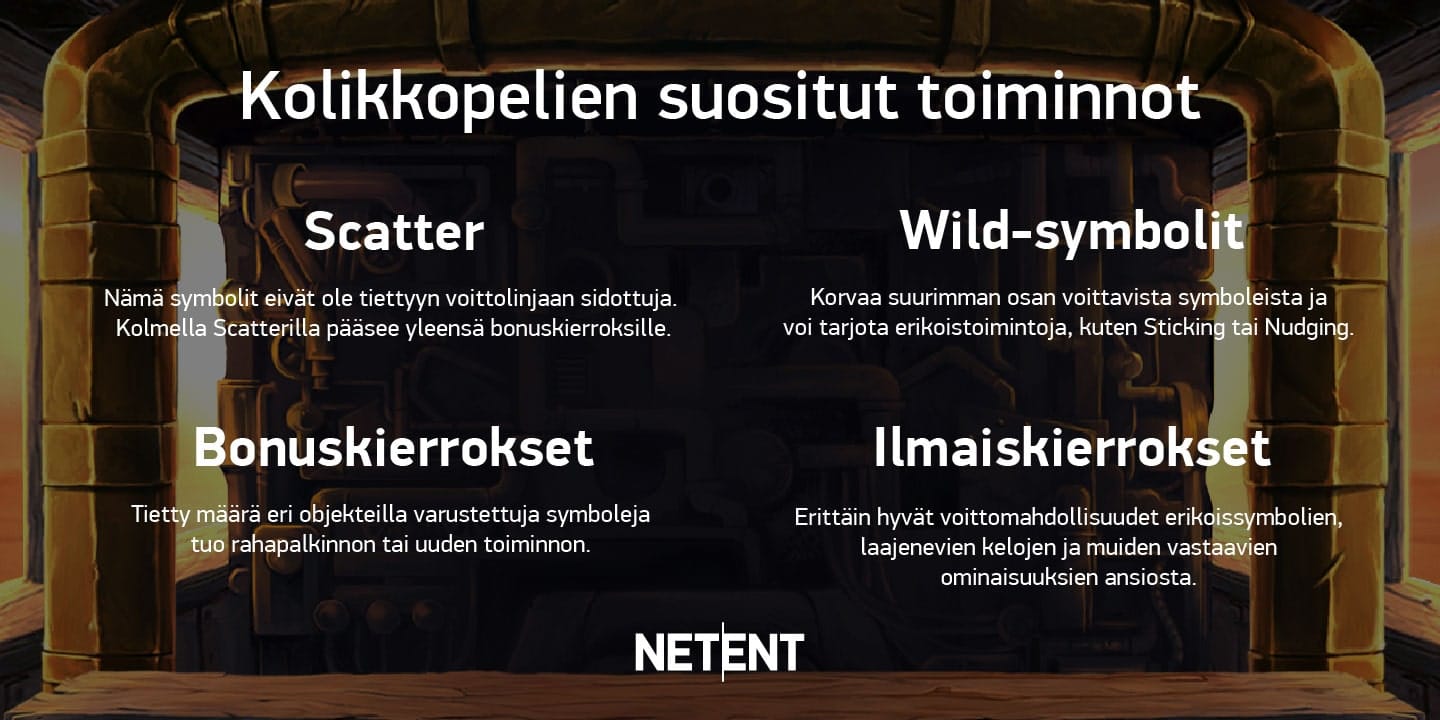 Kolikkopelien toiminnot