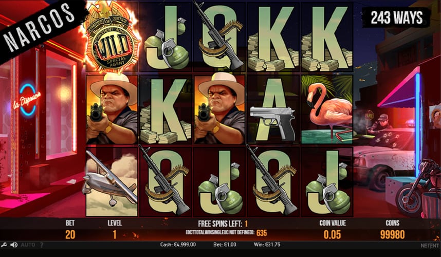 narcos slot free spins