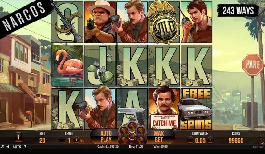 narcos slot layout